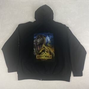 Universal Studios Jurassic World Graphic Sweatshirt Adult XL Black Hoodie Casual